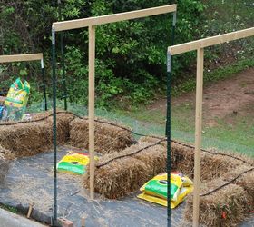 straw bale garden update and some garden cuteness, crafts, gardening, raised garden beds