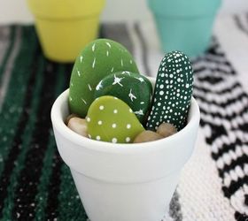 hand painted mini cactus, crafts, how to, repurposing upcycling
