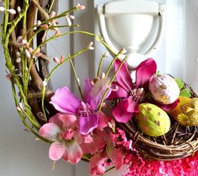 an easy flower wreath, crafts, flowers, how to, wreaths, Flower Wreath