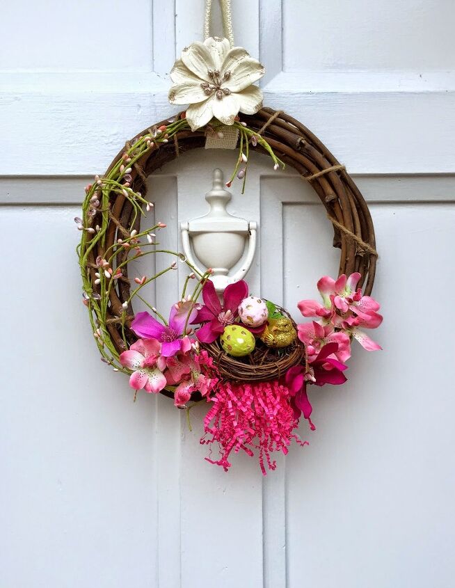 an easy flower wreath, crafts, flowers, how to, wreaths