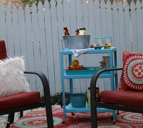 turn a 2 metal cart into a fun beverage cart, cleaning tips, outdoor furniture, outdoor living, painted furniture