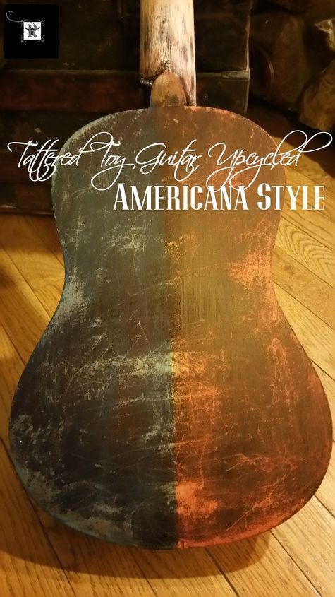 upcycled guitar americana style, bedroom ideas, crafts, decoupage, how to, repurposing upcycling