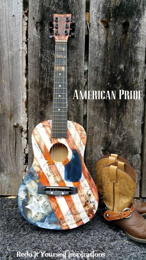 guitarra reciclada estilo americano