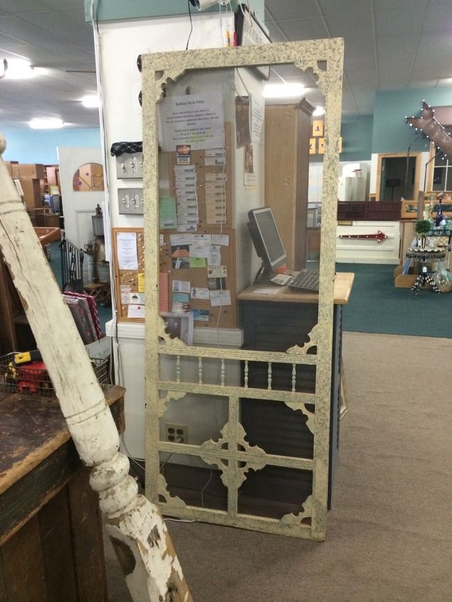 vintage screen door given new life, It has potential And great detail