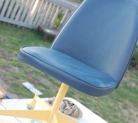 mid century office chair all dressed up, how to, painted furniture, repurposing upcycling, reupholster