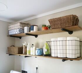 budget laundry room makeover and reveal, laundry rooms, organizing, shelving ideas