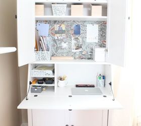 diy mirrored secretary desk, painted furniture