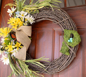 thrifty diy spring wreath, crafts, how to, wreaths