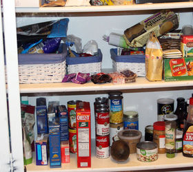 budget friendly and colorful pantry makeover, closet, organizing, repurposing upcycling, storage ideas