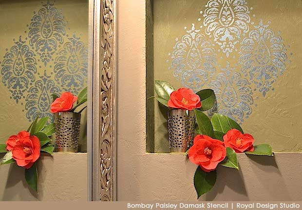 Perfectly Paisley A Stenciled Niche Accent Wall Hometalk Perfectly Paisley A Stenciled Niche Accent Wall Hometalk