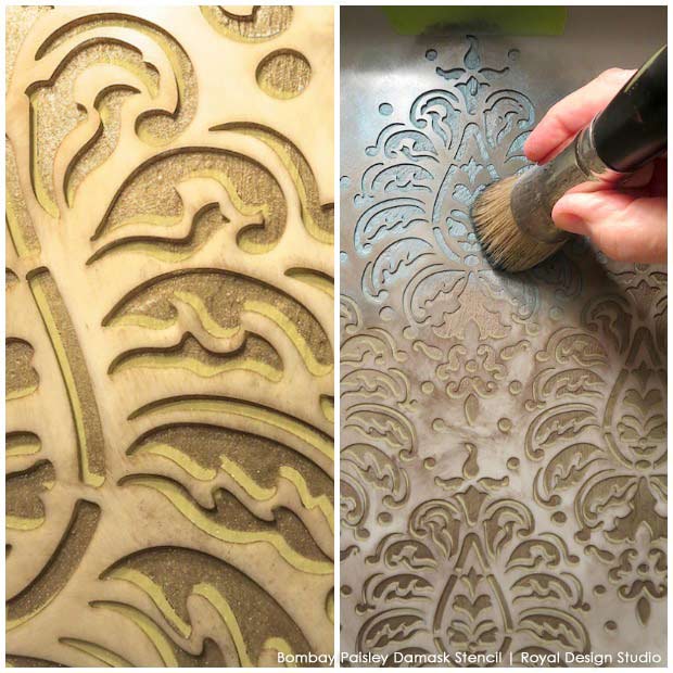 Perfectly Paisley A Stenciled Niche Accent Wall Hometalk