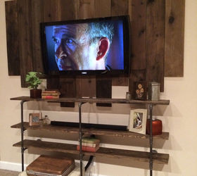 diy iron pipe wood shelf, diy, how to, living room ideas, repurposing upcycling, shelving ideas, wall decor