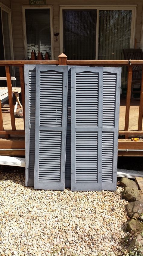 outdoor repurpose shutter screen, gardening, outdoor living, repurposing upcycling