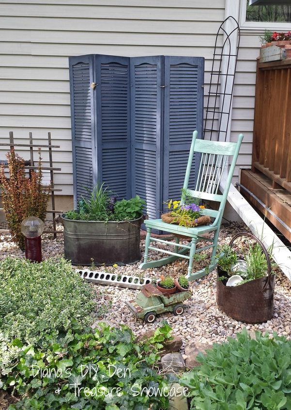 outdoor repurpose shutter screen, gardening, outdoor living, repurposing upcycling