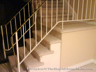 old style 1970 stair railing
