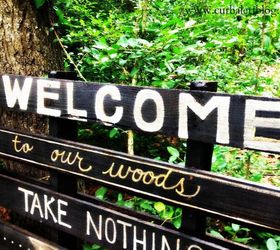 welcome to our woods pallet sign, crafts, outdoor living, pallet, repurposing upcycling