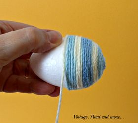 yarn wrapped eggs, crafts, easter decorations, how to, repurposing upcycling, seasonal holiday decor
