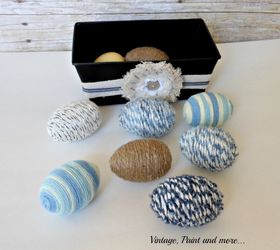 yarn wrapped eggs, crafts, easter decorations, how to, repurposing upcycling, seasonal holiday decor