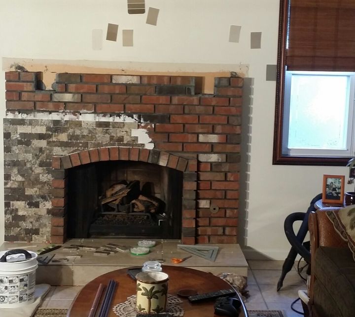 1970 S Brick Fireplace Diy Makeover Hometalk