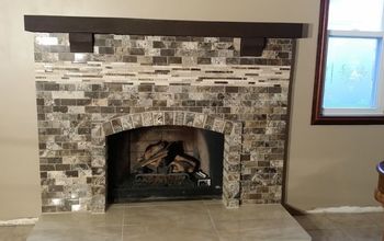 1970's Brick Fireplace DIY Makeover