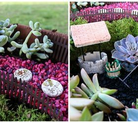 succulent fairy garden, container gardening, flowers, gardening, how to, succulents
