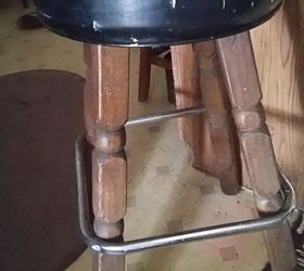q redoing my stool, painted furniture, repurposing upcycling, reupholster