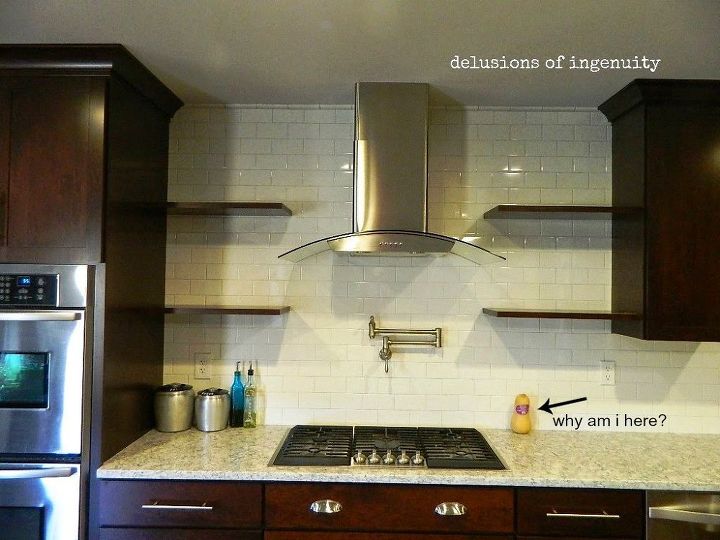 Kitchen Crown Molding And Floating Shelves | Hometalk