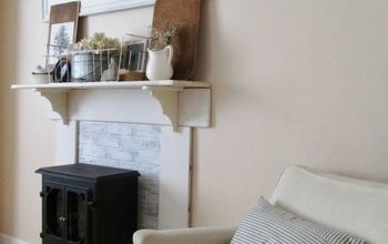 DIY Faux Fireplace Mantel Update
