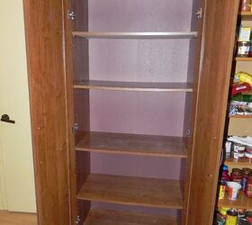 new pantry with wallpaper from walls republic, closet, painted furniture, storage ideas