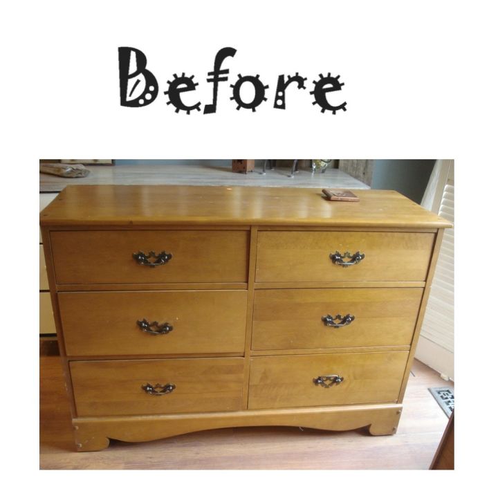 Refinished Dresser In Black And White Hometalk
