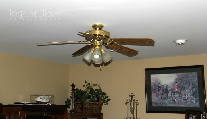 Painting An Outdated Ceiling Fan Hometalk Giving An Outdated Ceiling Fan A Little Face Lift Lighting Painting