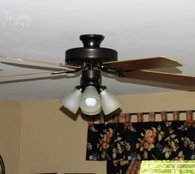 giving an outdated ceiling fan a little face lift, lighting, painting