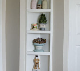 diy built in shelf the easy way tutorial, how to, painted furniture, shelving ideas, wall decor
