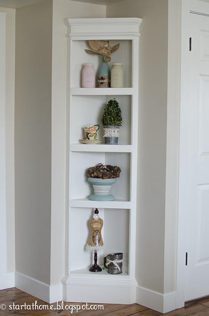 diy built in shelf the easy way tutorial, how to, painted furniture, shelving ideas, wall decor