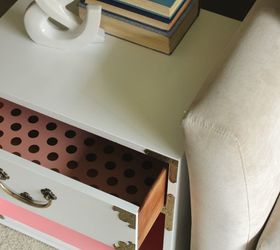 coral white campaign nightstand that hardware, living room ideas, painted furniture, repurposing upcycling