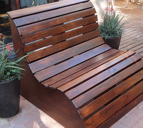 slat garden love seat, diy, how to, outdoor furniture, outdoor living, painted furniture, woodworking projects