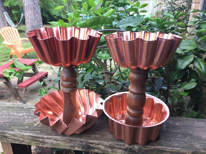 tiered copper pedastals, crafts, how to, repurposing upcycling
