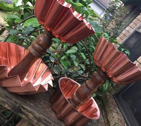 tiered copper pedastals, crafts, how to, repurposing upcycling