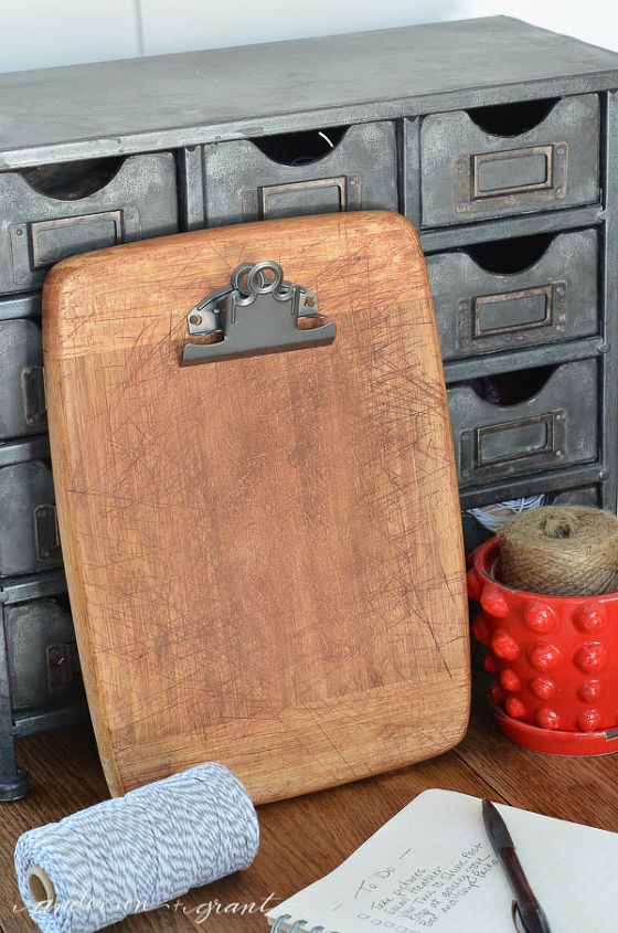 how to create a diy clipboard using an old cutting board, crafts, how to, organizing, repurposing upcycling