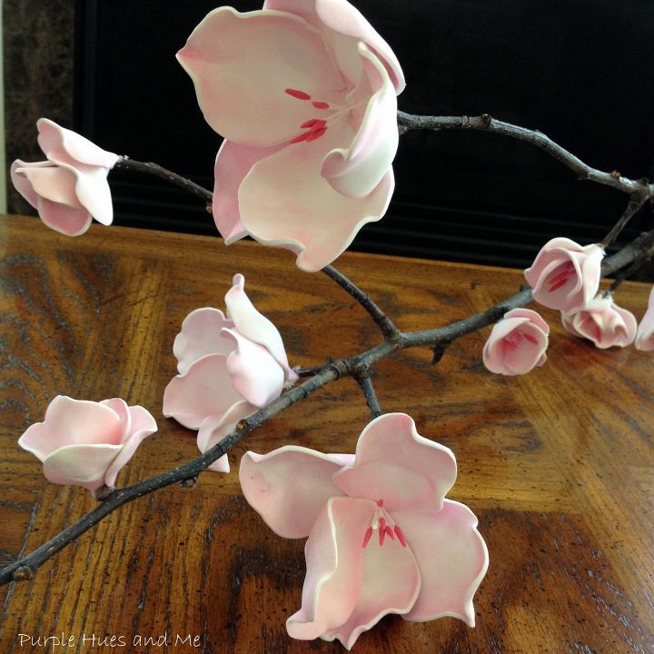 flores de espuma de cerezo en flor diy
