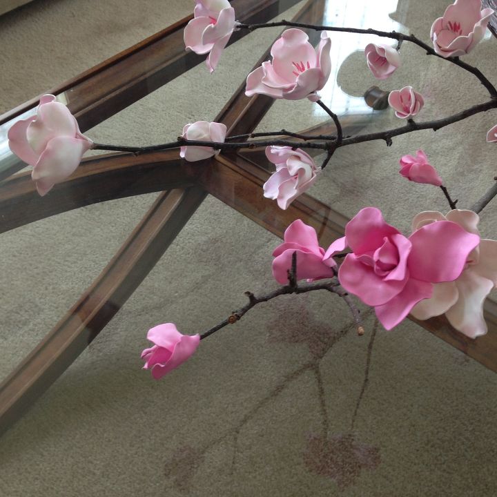 flores de espuma de cerezo en flor diy
