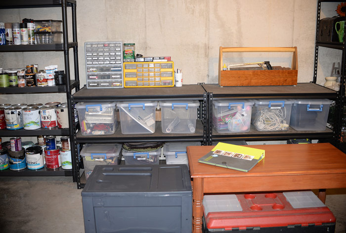 a bit of basement organization, basement ideas, organizing, storage ideas