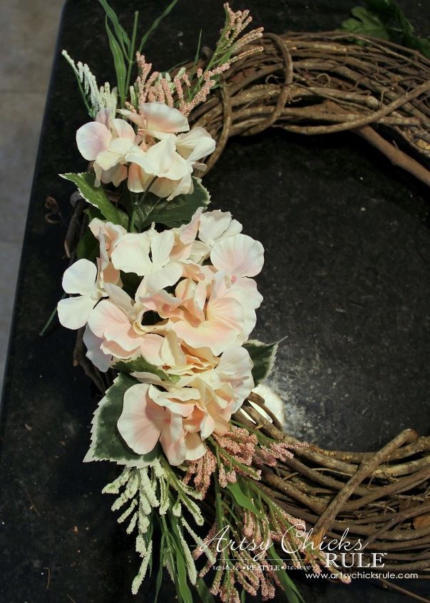 simple and thrifty diy floral wreath made with leftovers, crafts, flowers, how to, wreaths