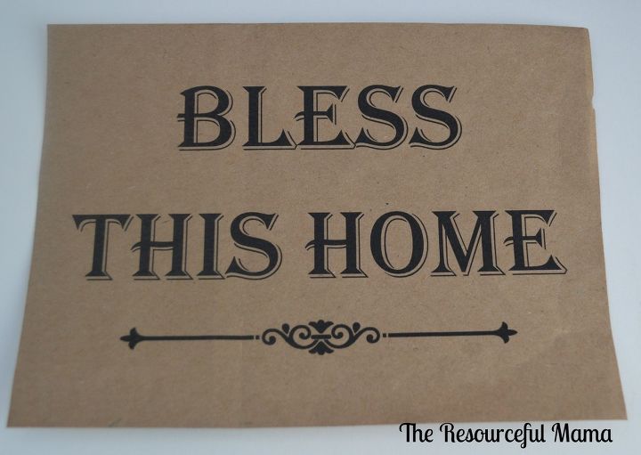 bless this home paper bag challenge, crafts, how to, repurposing upcycling