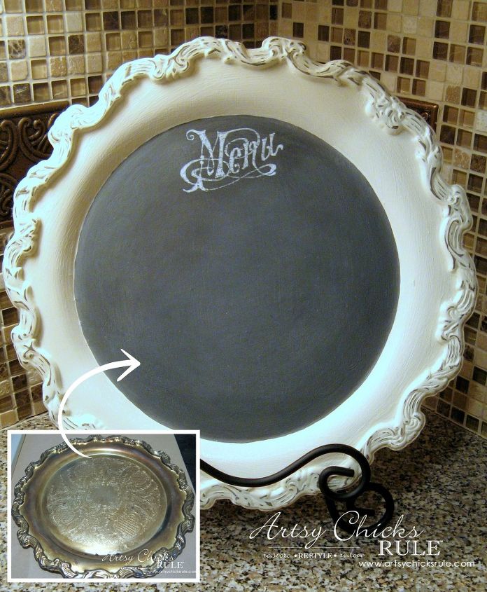 thrift store tray turned menu chalkboard, chalk paint, chalkboard paint, crafts, how to, repurposing upcycling
