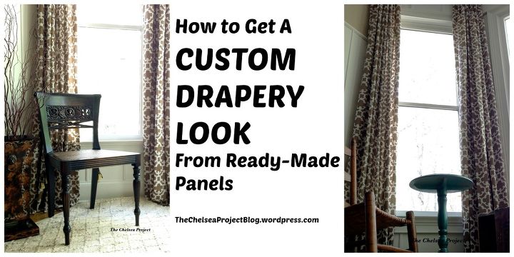 diy custom drapery look from ready made panels windowtreatments