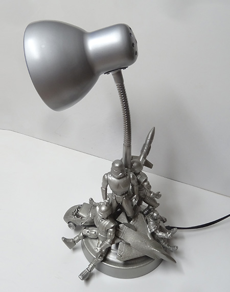 action figurine table lamp for boy s bedroom, bedroom ideas, crafts, how to, lighting, repurposing upcycling