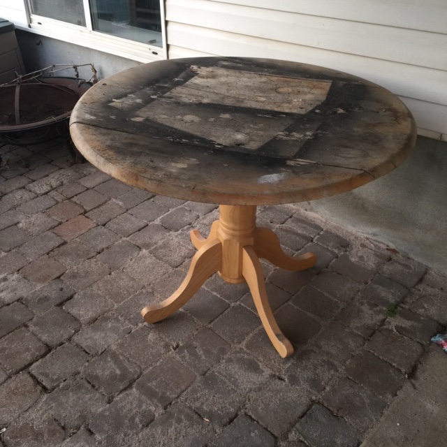 refinished pedestal table, outdoor furniture, painted furniture