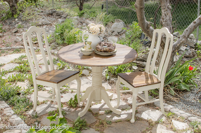 refinished pedestal table, outdoor furniture, painted furniture