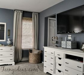 sultry master bedroom retreat, bedroom ideas, paint colors, painted furniture, painting, wall decor, window treatments